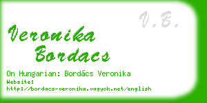 veronika bordacs business card