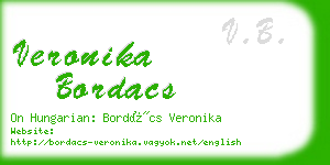 veronika bordacs business card